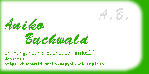 aniko buchwald business card